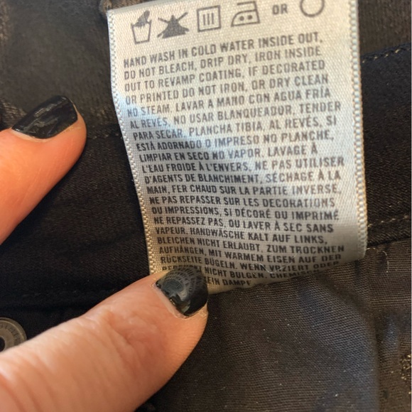 C Of H Los Angeles Womens Black Shiny Jeans Skinny Size 27 - Picture 11 of 12